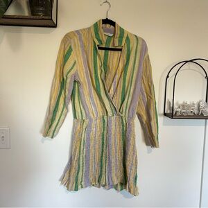 Zara Multicolor Striped Mini Dress